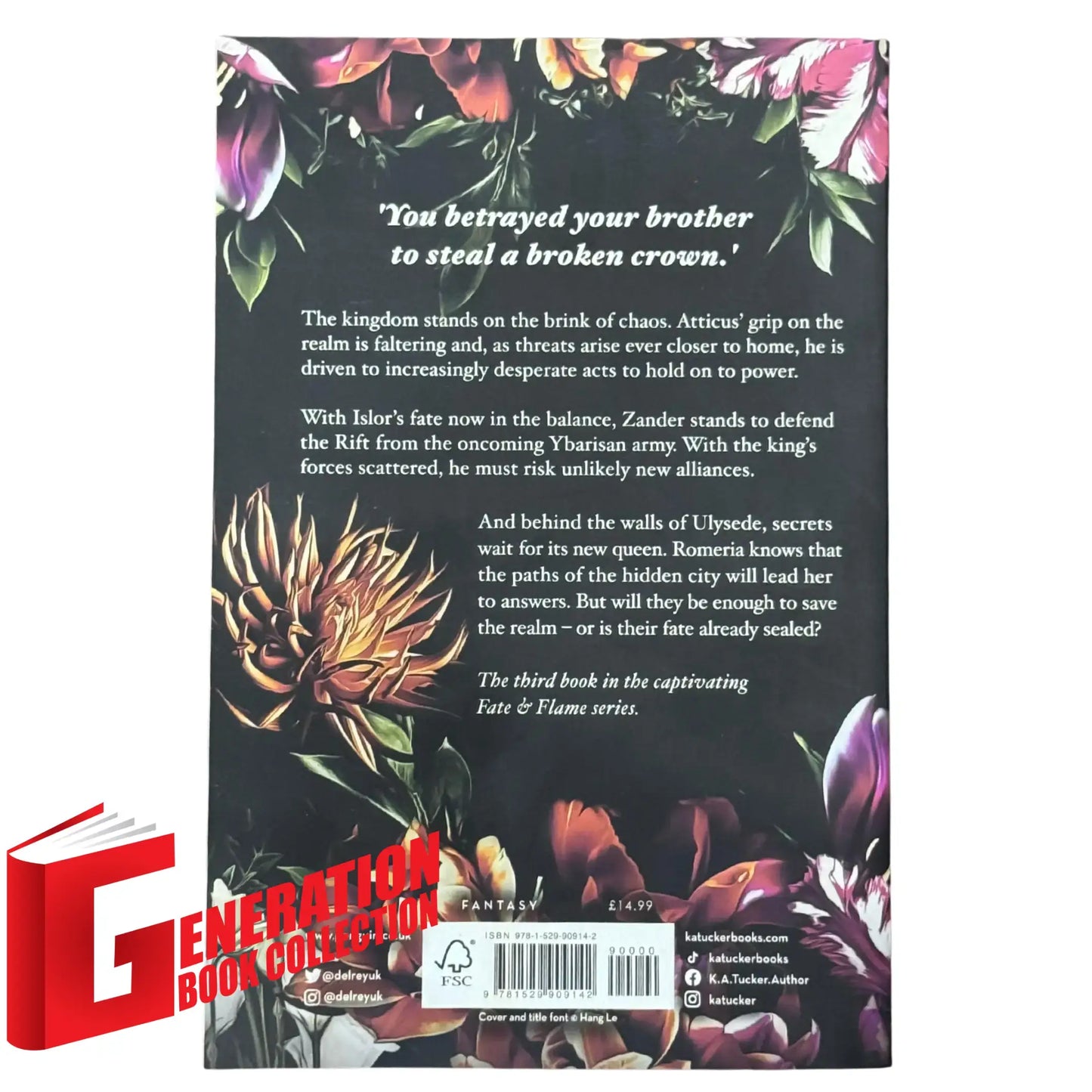 Back cover details of A Queen of Thieves and Chaos imported edition
