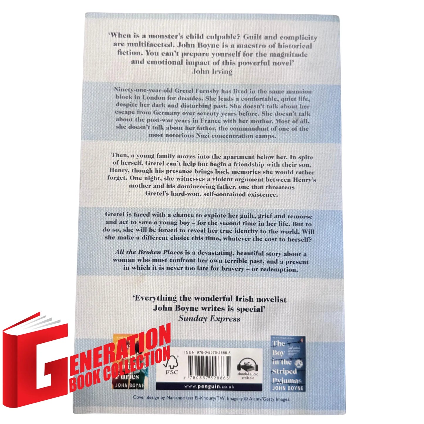 Back cover details of All The Broken Places imported edition