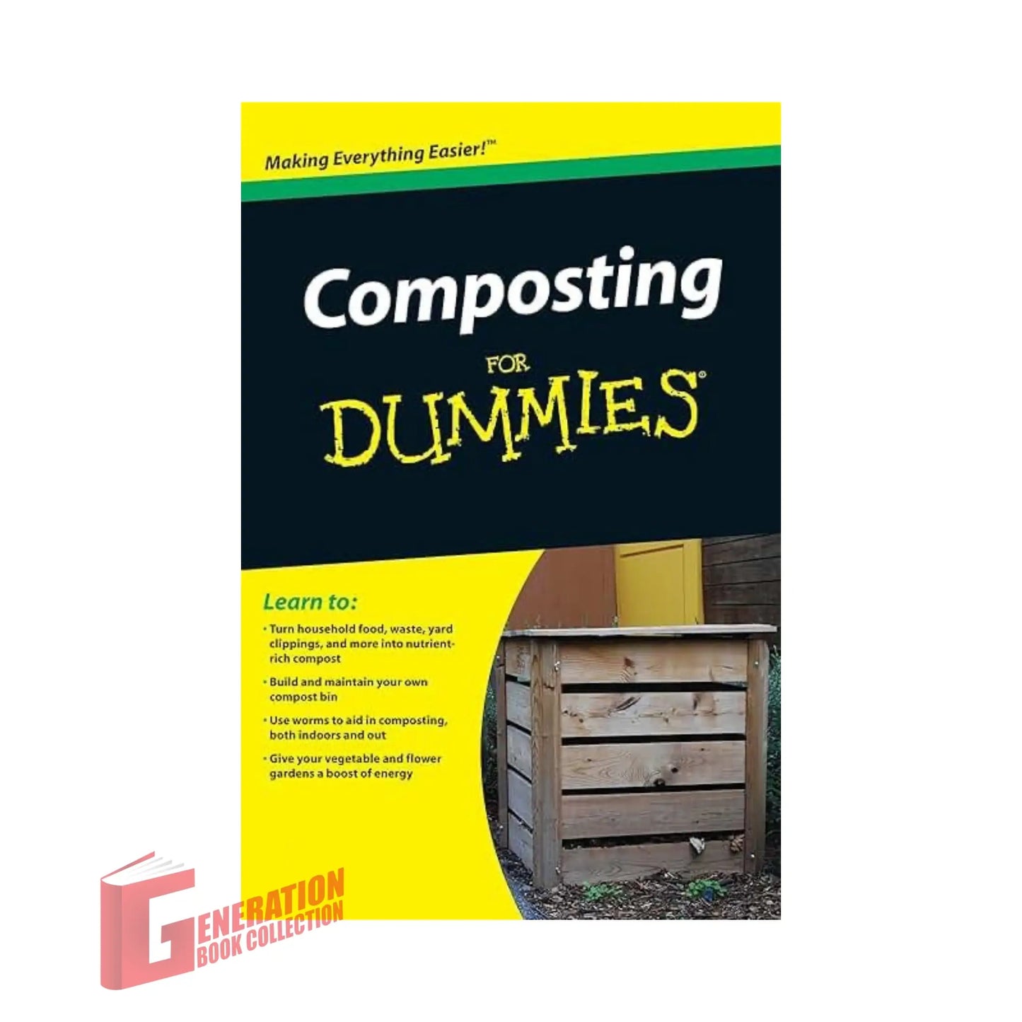 The front cover of Composting For Dummies by Cathy Cromell, available as an original imported copy at Generation Books Collection Pakistan.