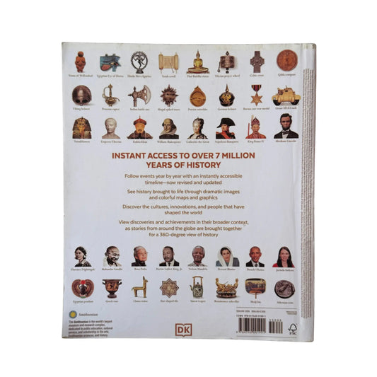 The back cover and synopsis of the original History Year by Year book.