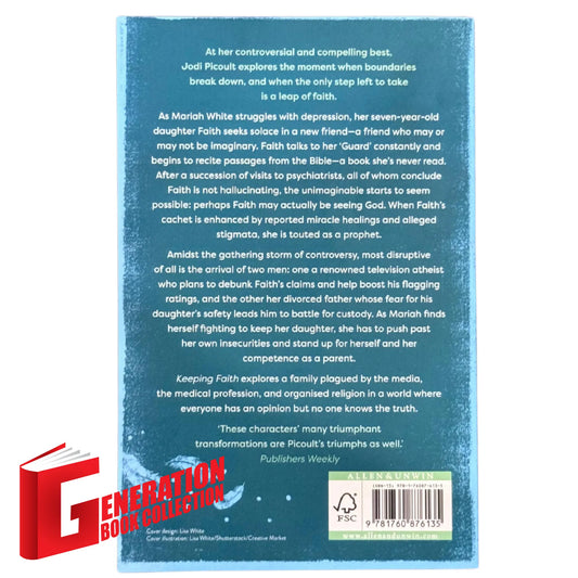 Back cover details of Keeping Faith imported edition