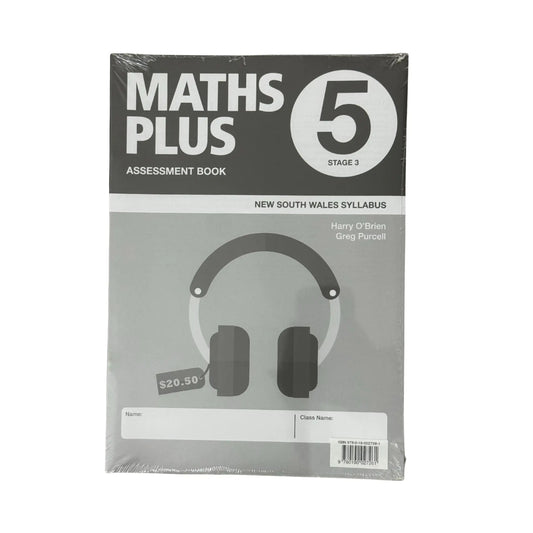 Back cover details of Maths Plus NSW Syllabus Book 5 imported edition