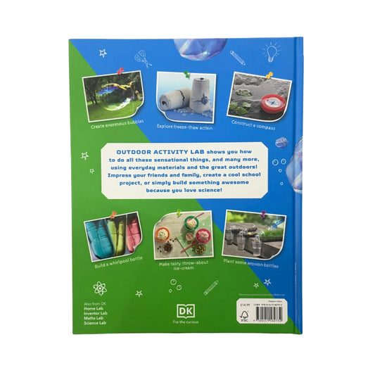 Back cover details of Outdoor Activity Lab imported edition