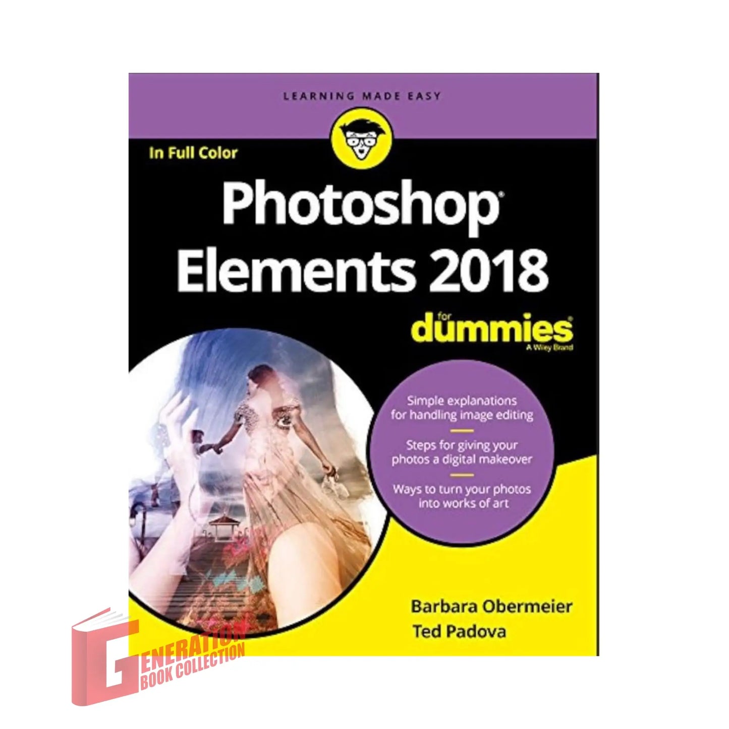 Photoshop Elements 2018 For Dummies by Barbara Obermeier original imported technical guidebook cover