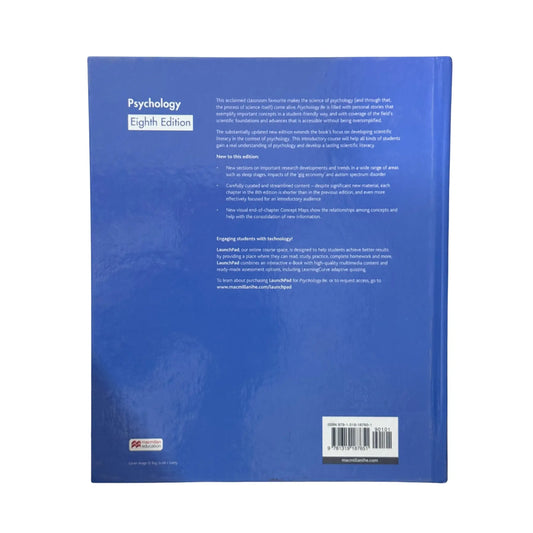 The back cover and synopsis of the original Psychology book.