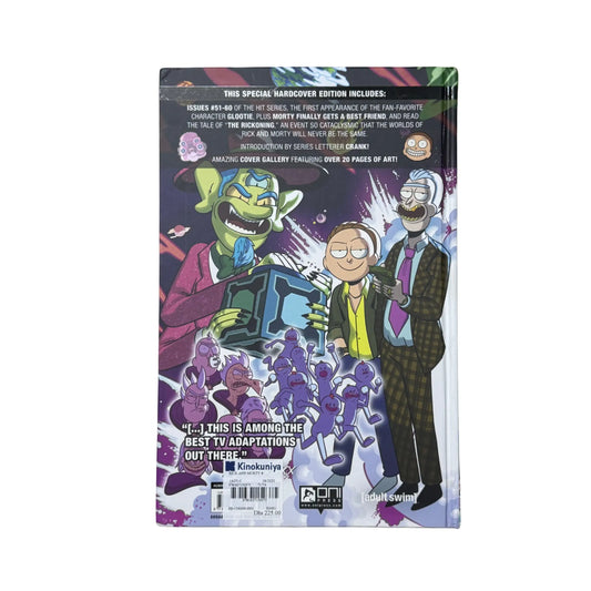 Back cover details of Rick and Morty Book Eight Deluxe Edition imported edition