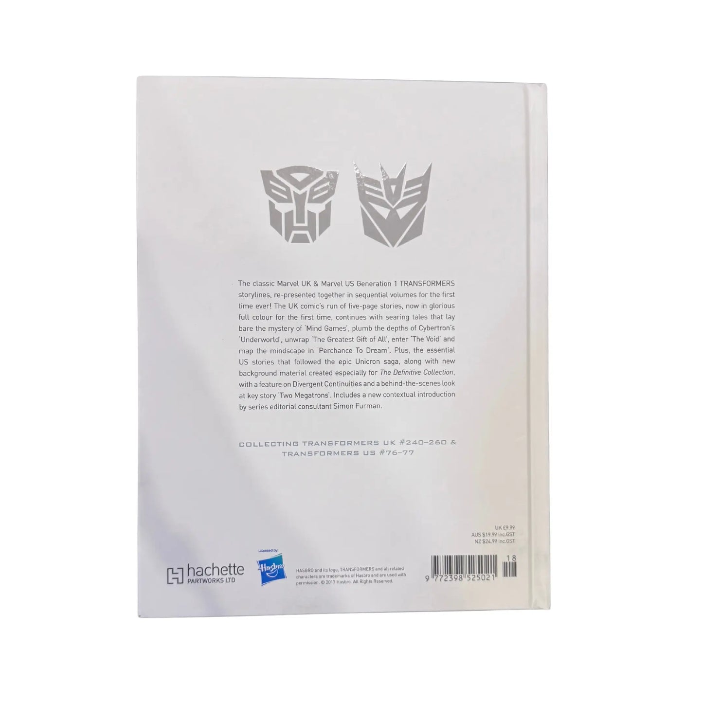 TRANSFORMERS THE DEFINITIVE G1 COLLECTION VL:19 PERCHANCE TO DREAM