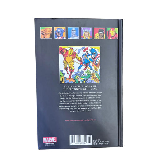 Back cover details of The Invincible Iron Man: The Beginning of the End imported edition