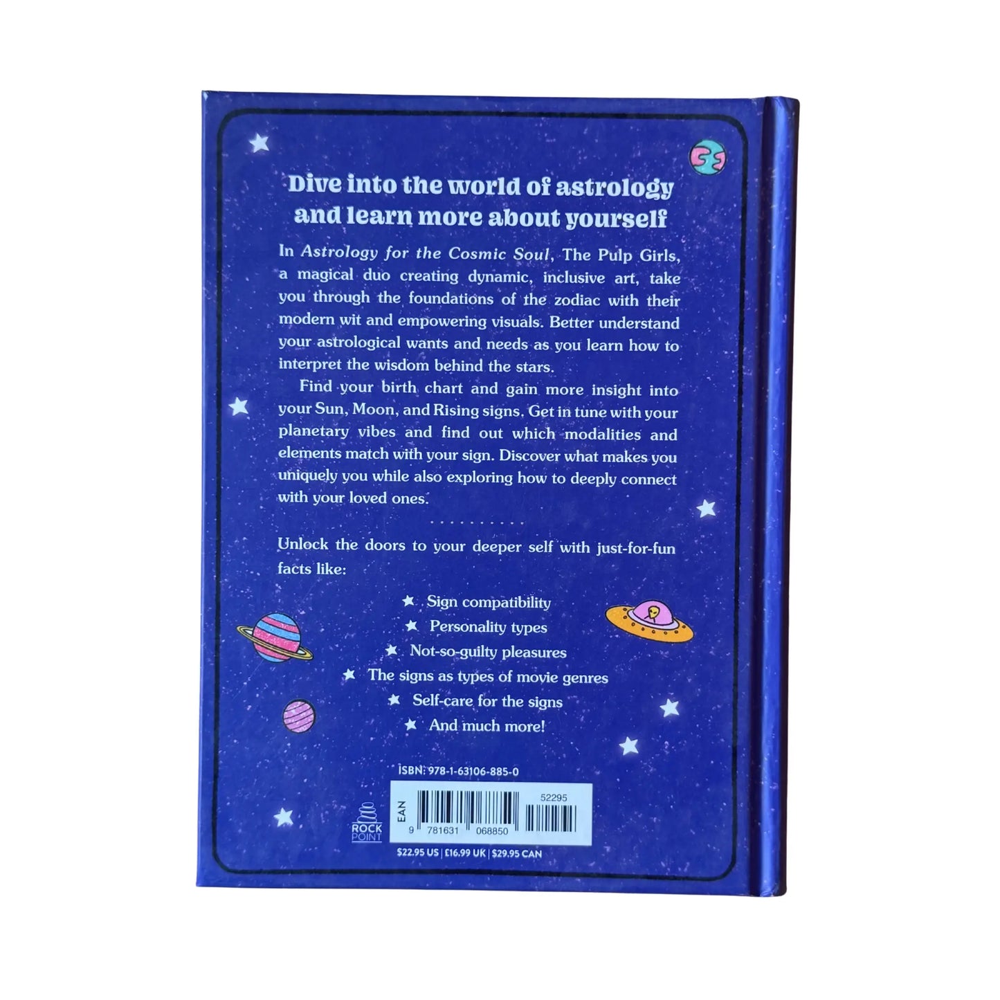 Back cover details of The Pulp Girls Guide to the Zodiac imported edition