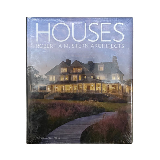 Book cover of 'Houses' by Robert A.M. Stern Architects with a large house and pathway illustration.