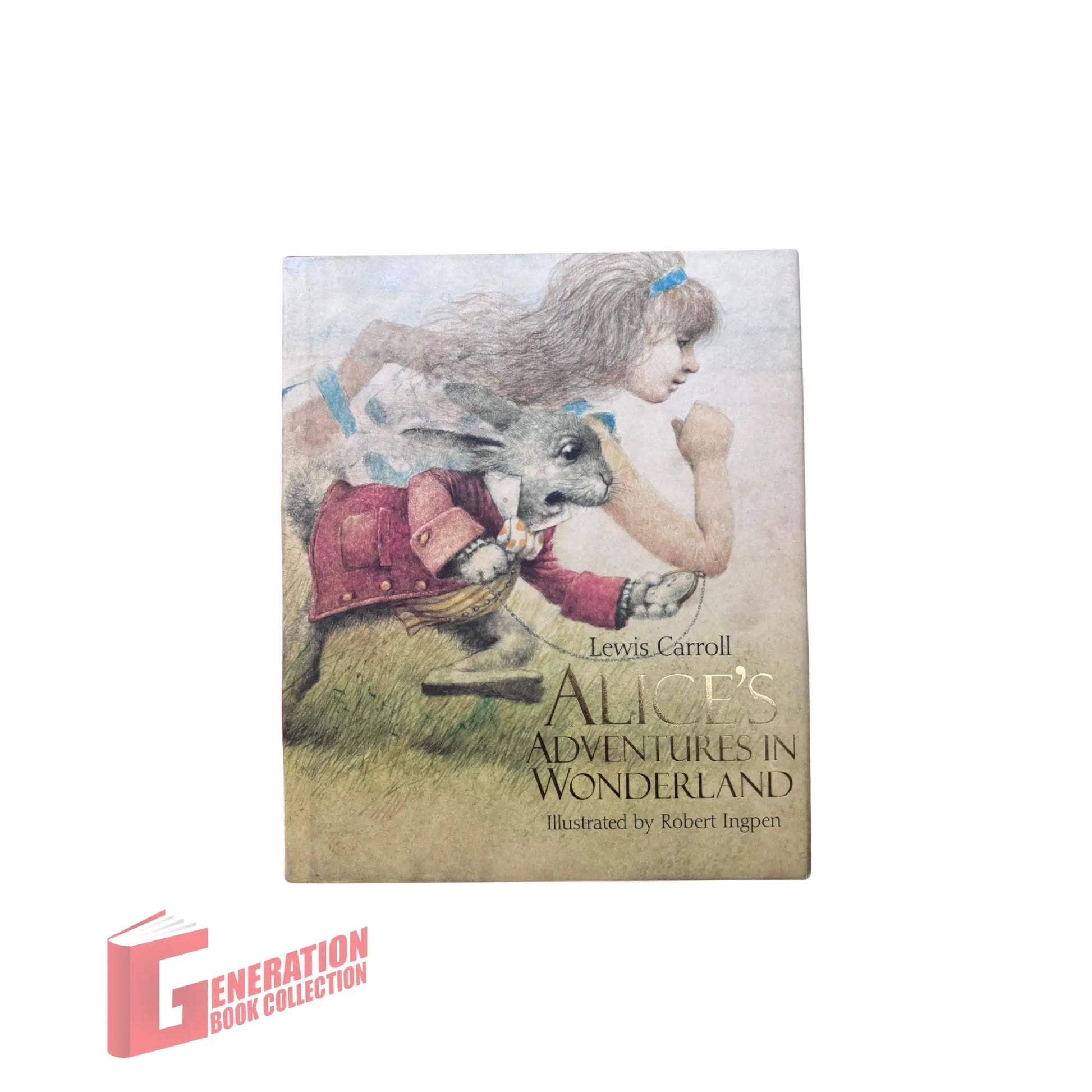 The front cover of Alice's Adventures in Wonderland by Lewis Carroll, available as an original imported copy at Generation Books Collection Pakistan.