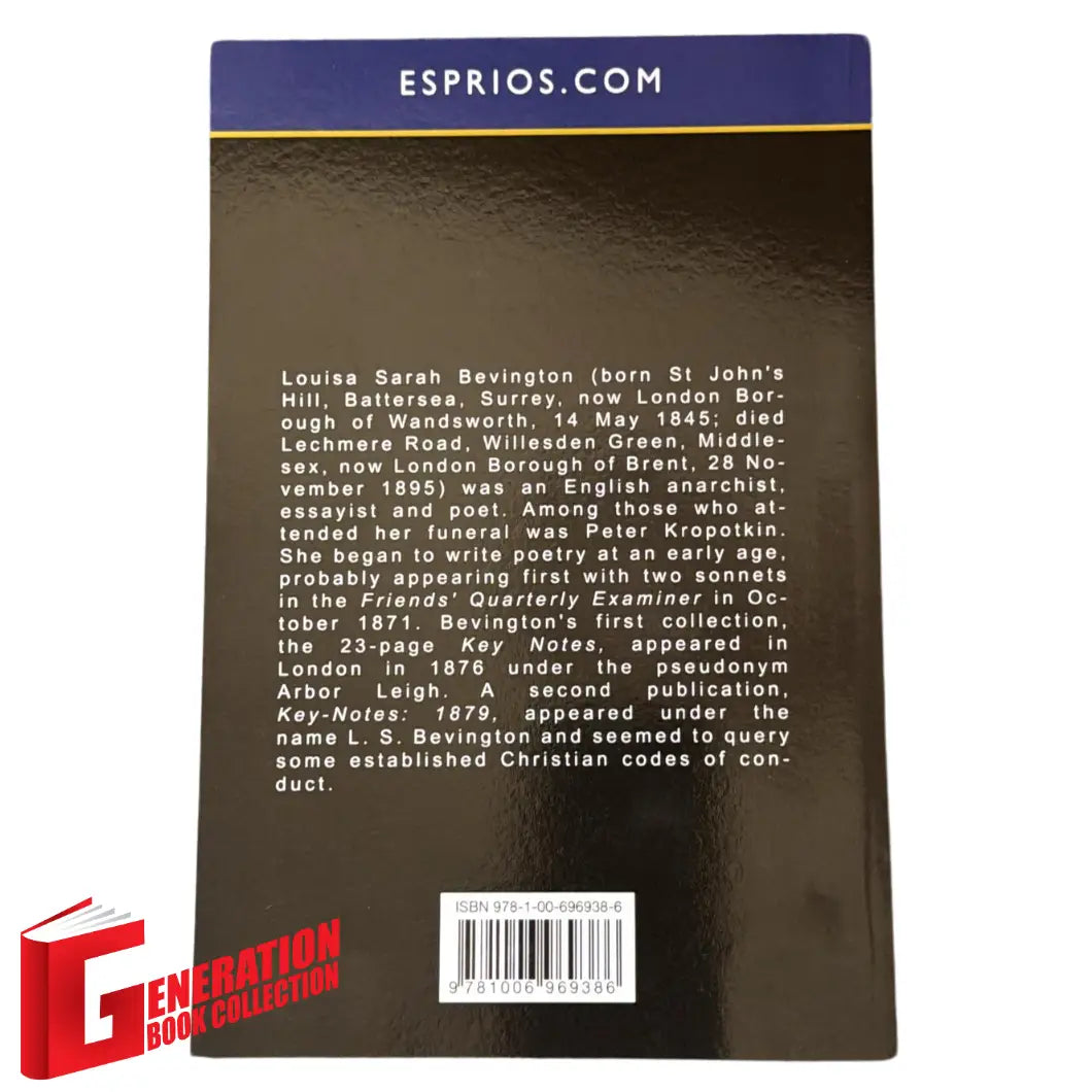Back cover details of Anarchism and Violence imported edition