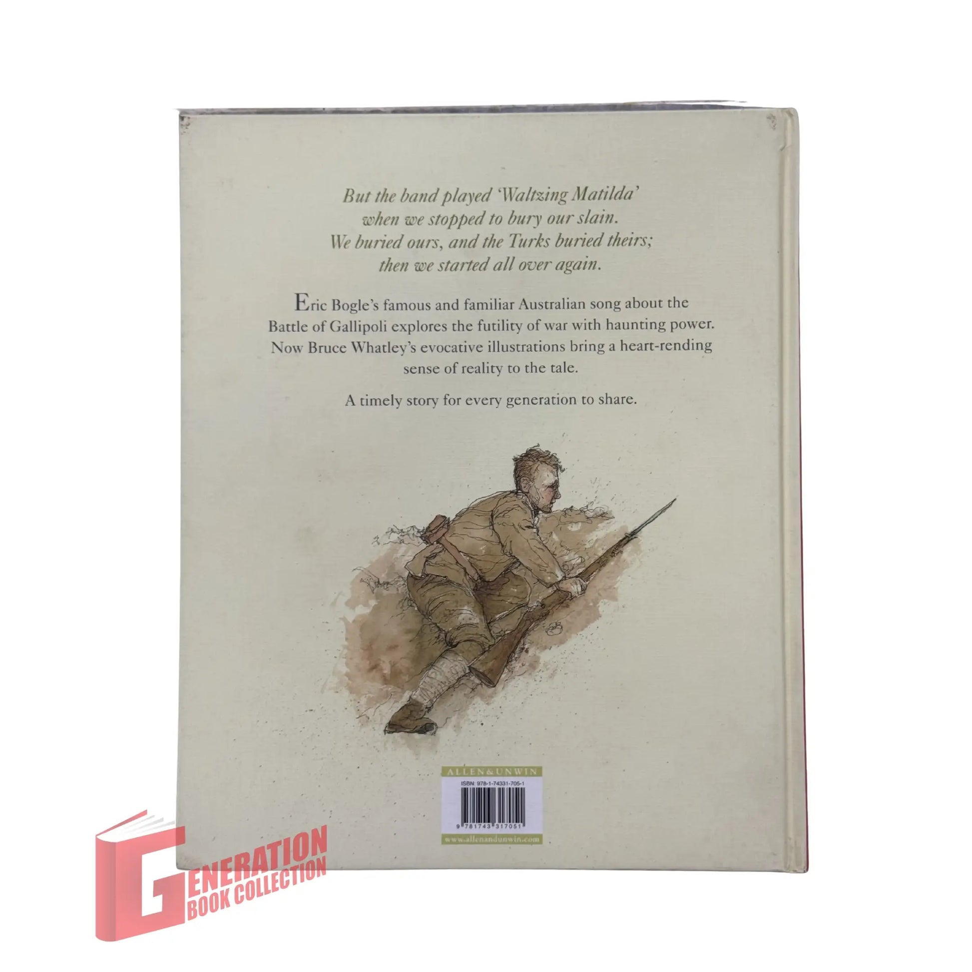 Back cover details of And the Band Played Waltzing Matilda imported edition