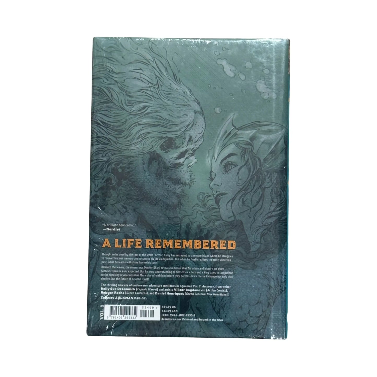Back cover details of Aquaman Vol 2: Amnesty imported edition