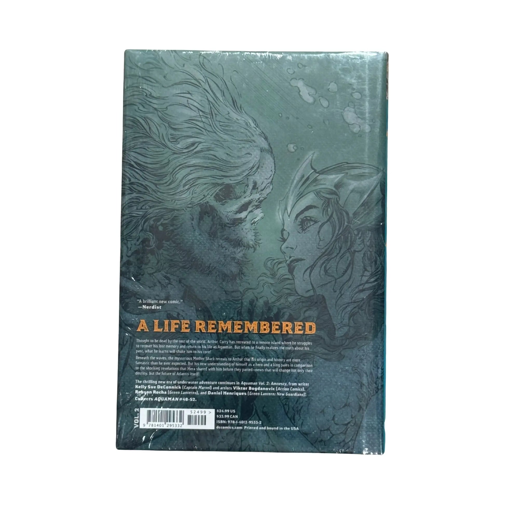 Back cover details of Aquaman Vol 2: Amnesty imported edition