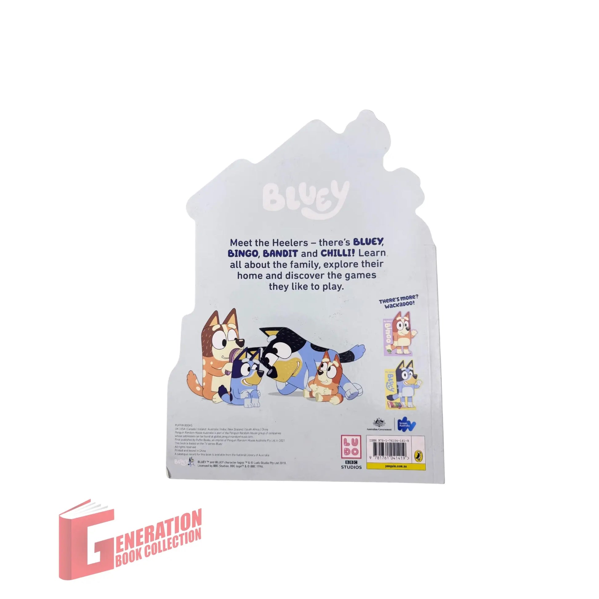Back cover details of At Home With Heelers imported edition