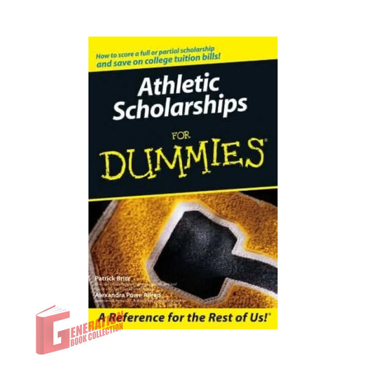 Official front cover of Athletic Scholarships For Dummies, a genuine imported guide for student athletes.