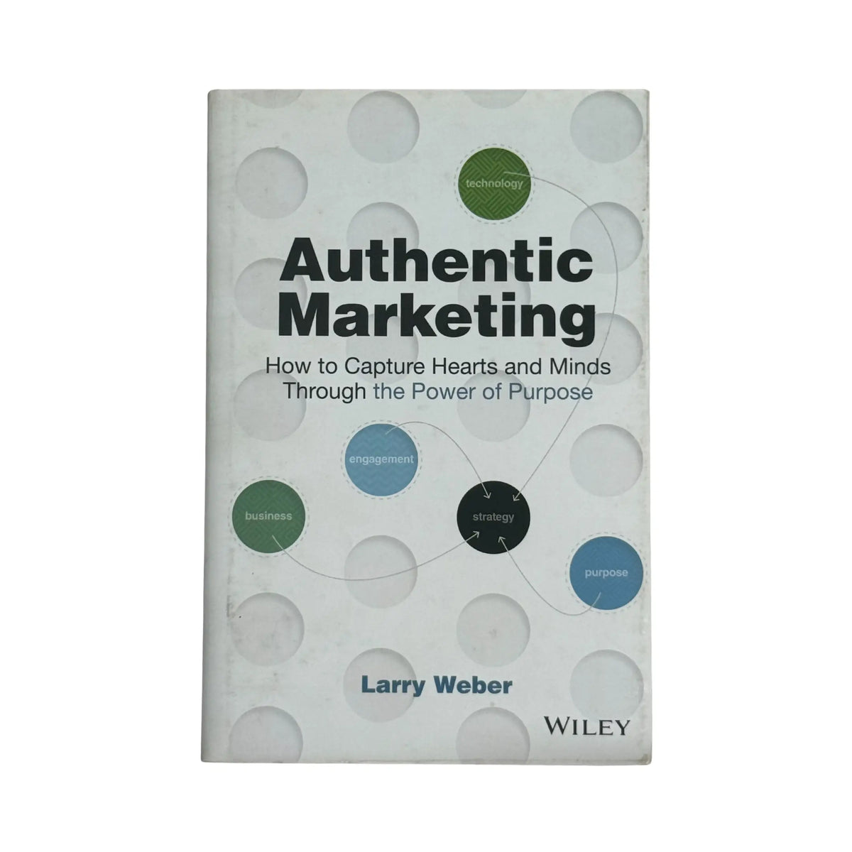 Authentic Marketing by Larry Weber hardcover book cover with purpose-driven marketing design