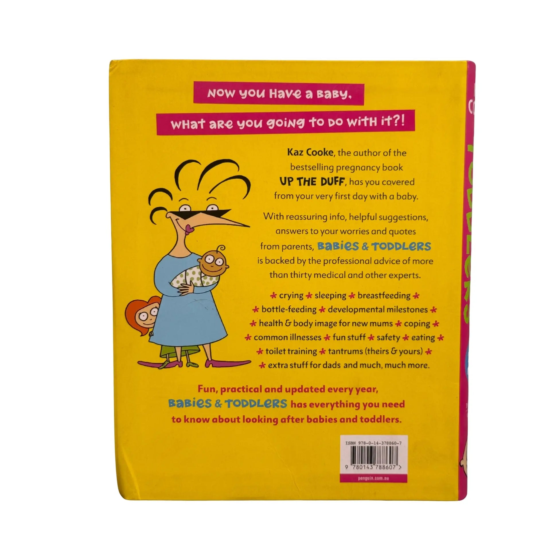 The back cover and synopsis of the original Babies & Toddlers book.
