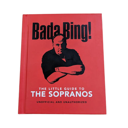 The front cover of Bada Bing!: The Little Guide to The Sopranos, available as an original imported copy at Generation Books Collection Pakistan.