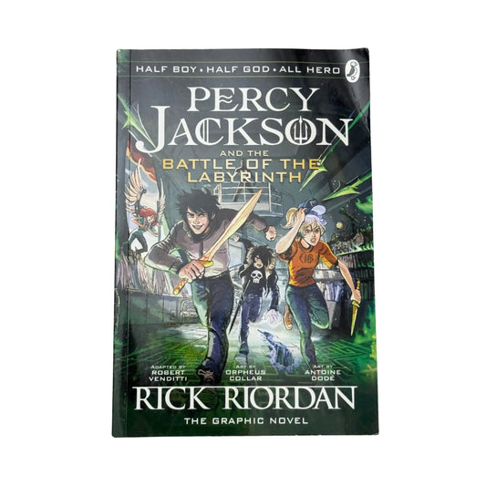 Battle of the Labyrinth The Graphic by Rick Riordan paperback cover featuring Percy Jackson and other characters