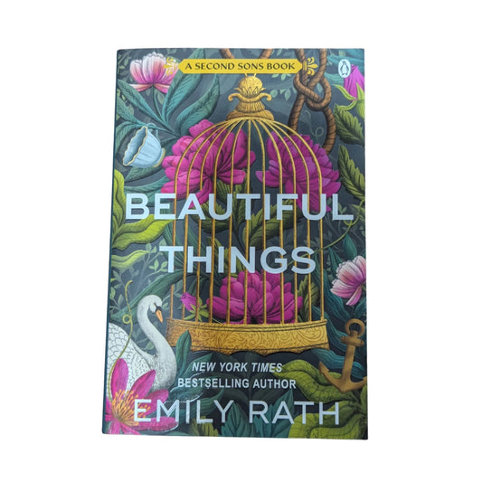 Front cover of Beautiful Things by Emily Rath, the first book in the Second Sons Regency romance series featuring Rosalie Harrow and a high-society marriage competition