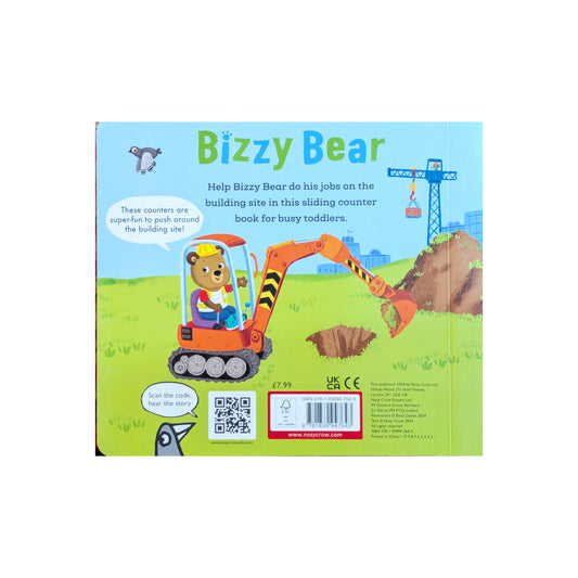 Back cover details of Bizzy Bear: On the Building Site imported edition
