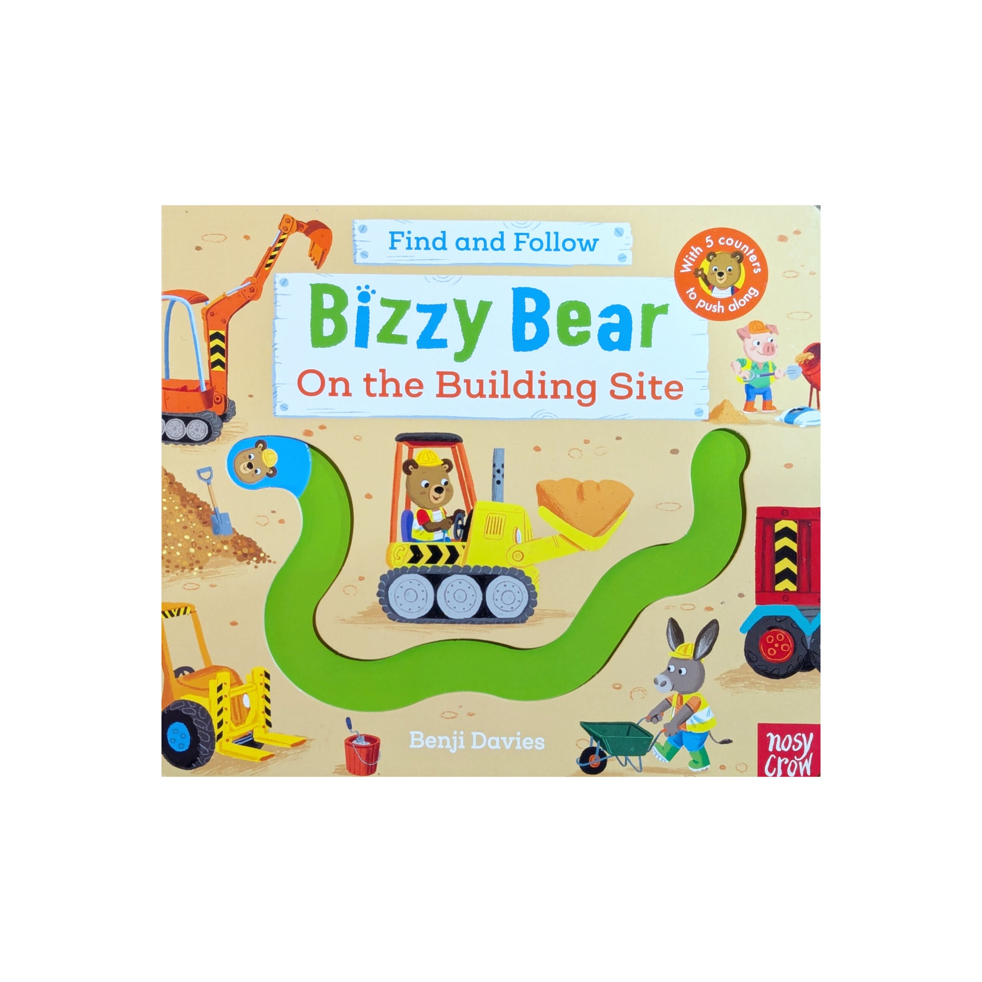Bizzy Bear: On the Building Site interactive board book cover