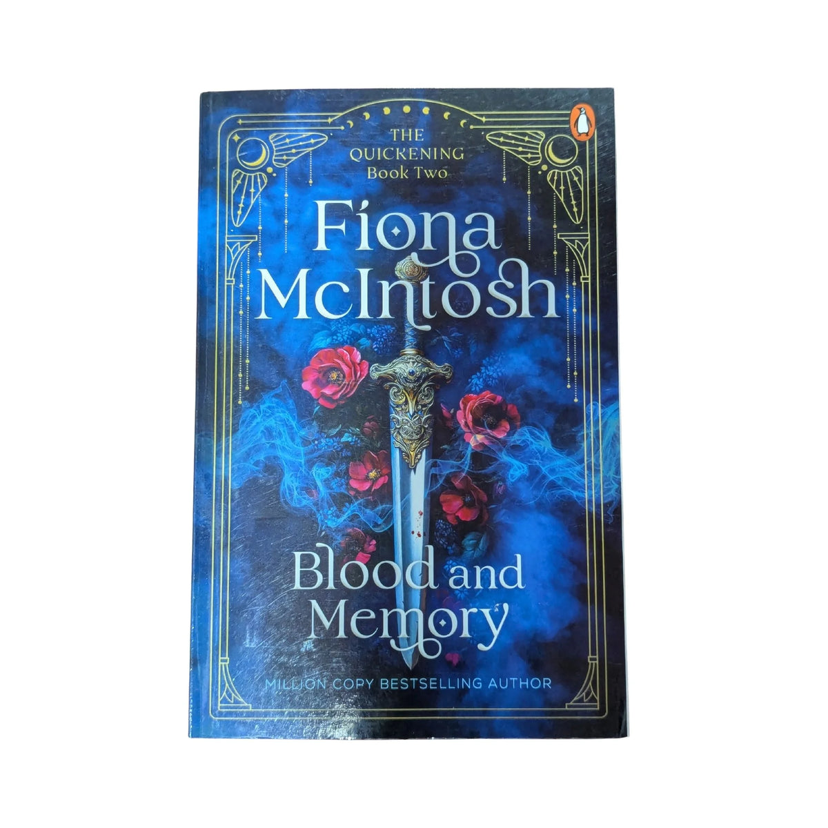Front cover of Blood and Memory by Fiona McIntosh, The Quickening Book 2 epic fantasy paperback