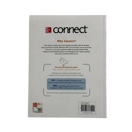 The back cover and synopsis of the original Business Statistics: Communicating with Numbers textbook.