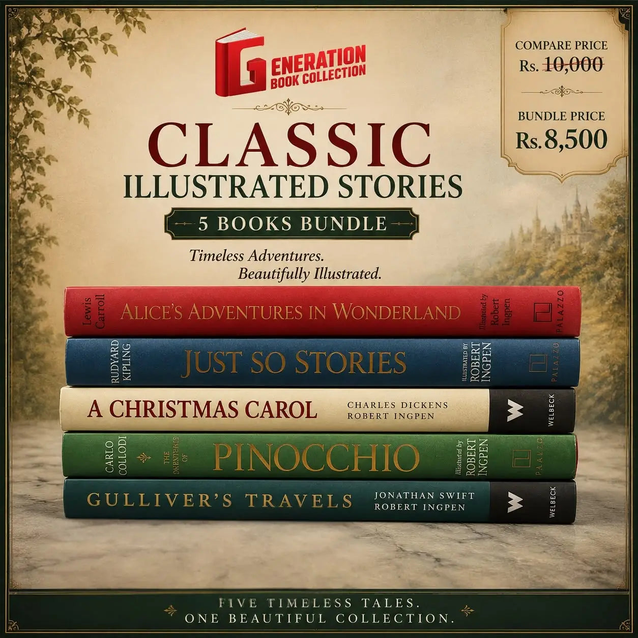 Children Classic Illustrated Stories Bundle
