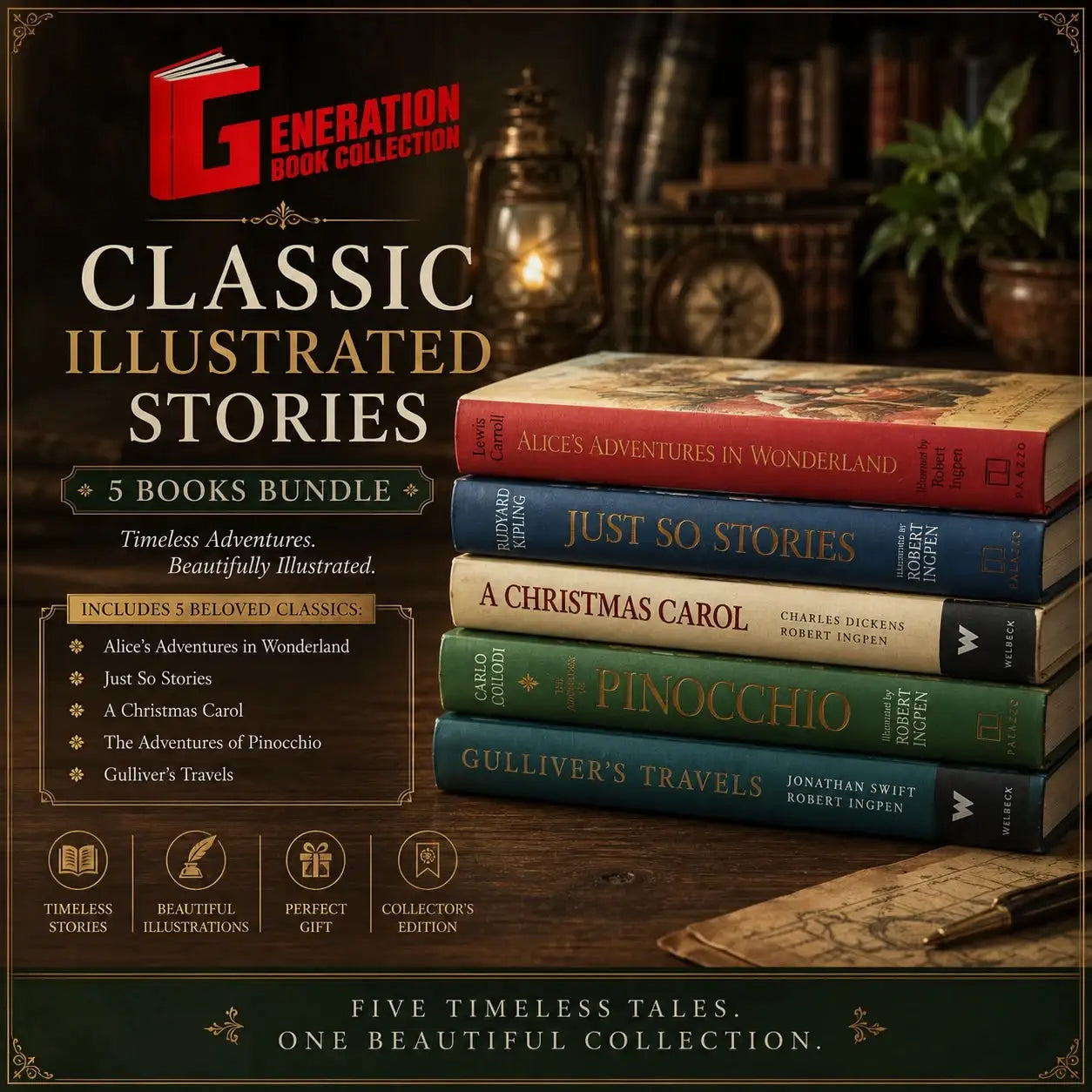 Children Classic Illustrated Stories Bundle