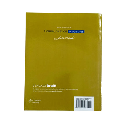 Back cover details of Communication in Our Lives imported edition