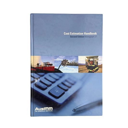 The front cover of Cost Estimation Handbook by The Australian Institute of Mining and Metallurgy, available as an original imported copy at Generation Books Collection Pakistan.