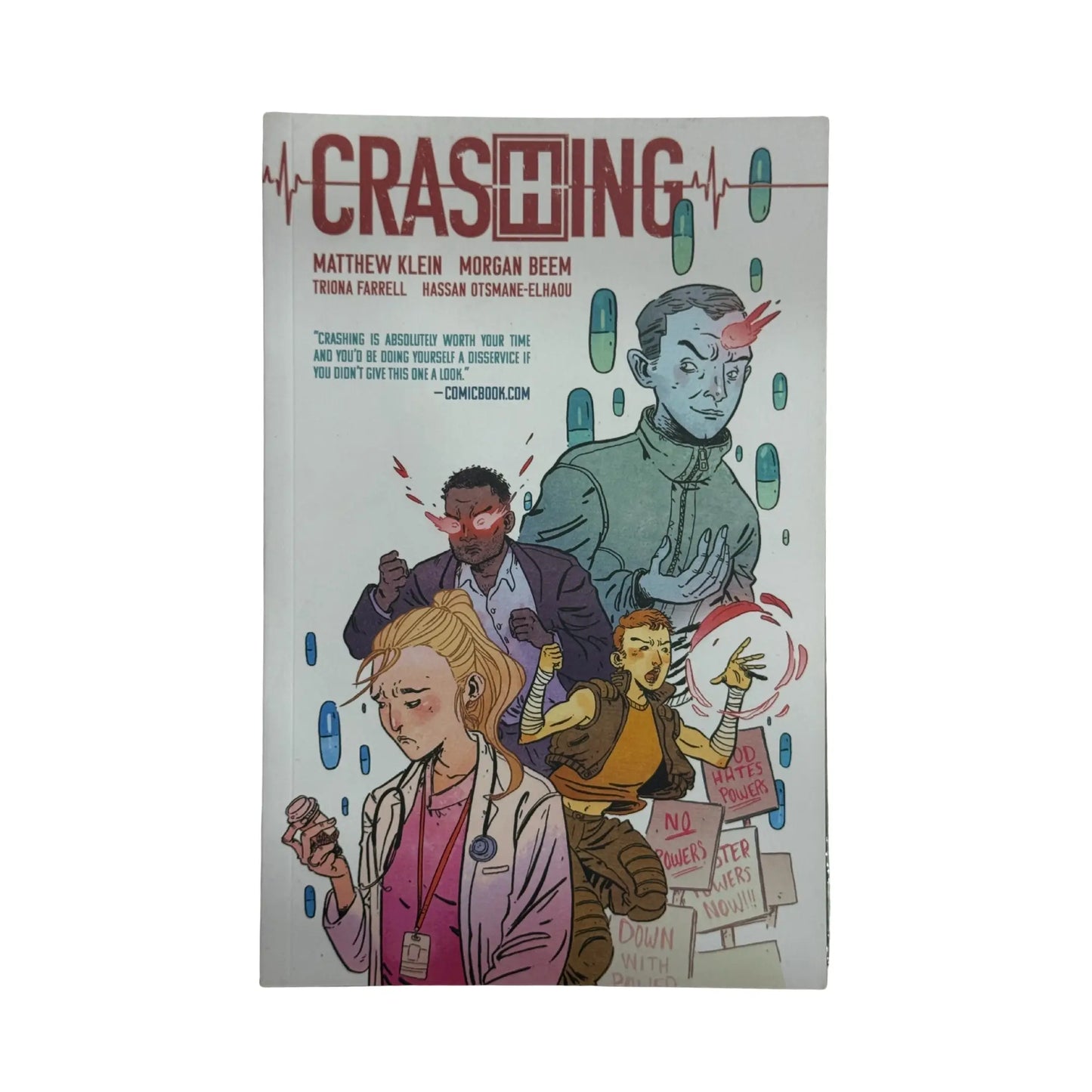 Crashing by Matthew Klein original action graphic novel cover