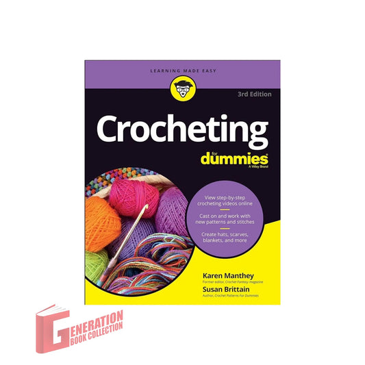 Crocheting For Dummies with Online Videos by Susan Brittain and Karen Manthey original craft book cover