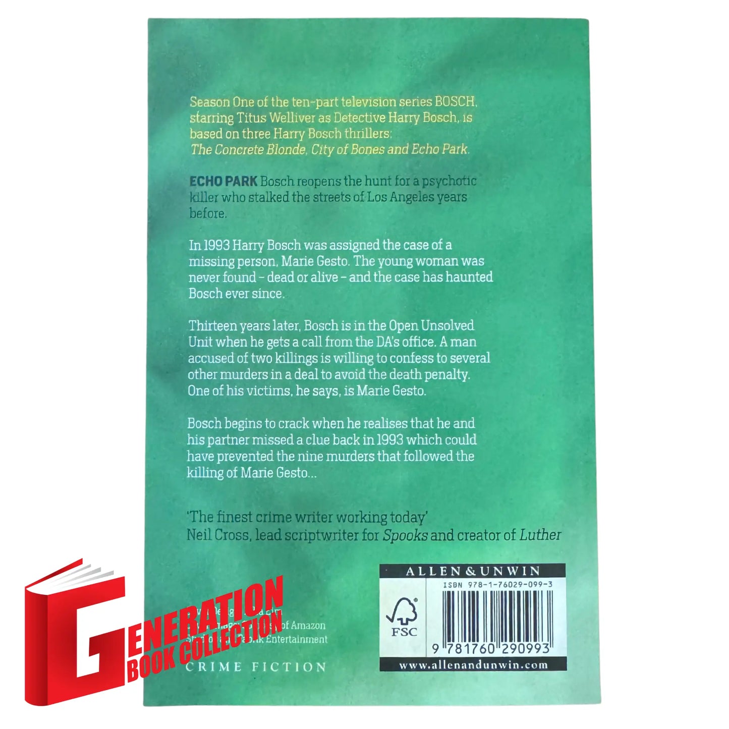 Back cover details of Echo Park imported edition