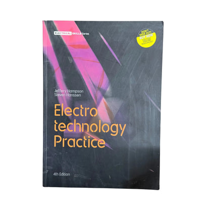 The front cover of Electrotechnology Practice by Jeffery Hampson and Steve Hanssen, available as an original imported copy at Generation Books Collection Pakistan.