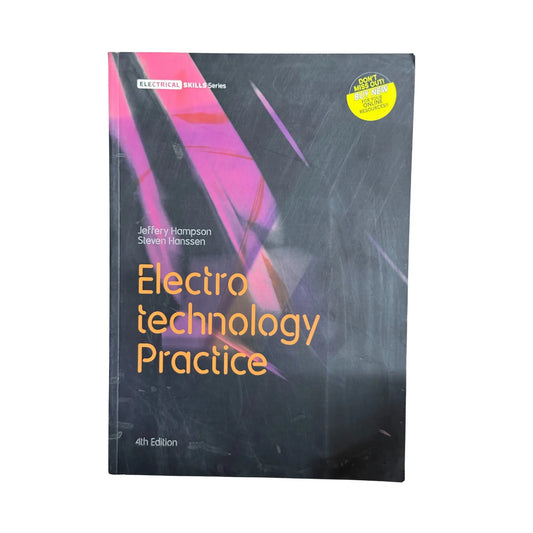 The front cover of Electrotechnology Practice by Jeffery Hampson and Steve Hanssen, available as an original imported copy at Generation Books Collection Pakistan.