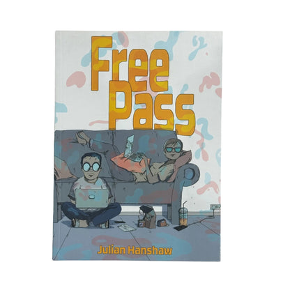 The front cover of Free Pass by Julian Hanshaw, available as an original imported copy at Generation Books Collection Pakistan.