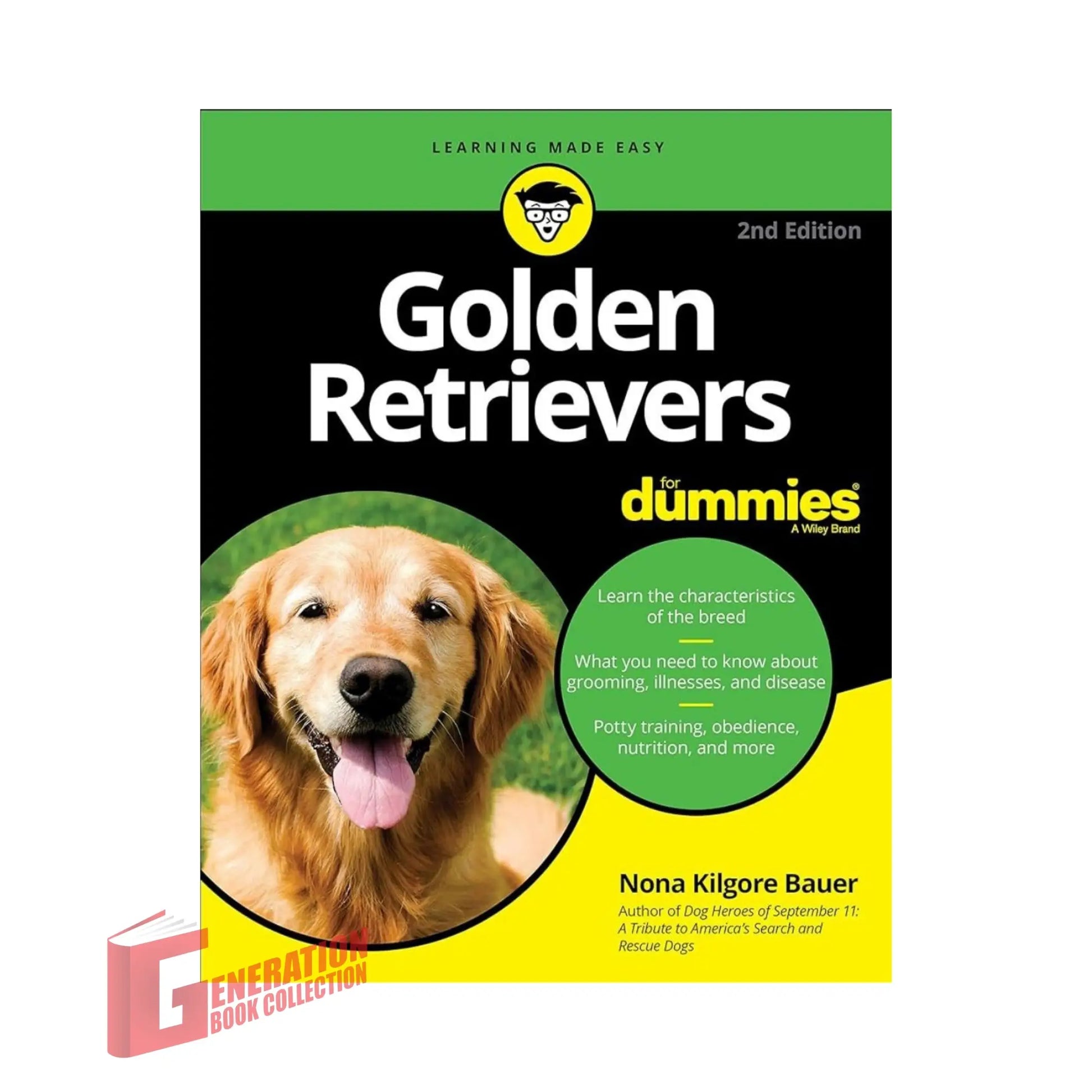 Golden Retrievers For Dummies by Nona Kilgore Bauer original pet care guide cover