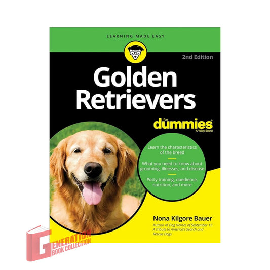 Golden Retrievers For Dummies by Nona Kilgore Bauer original pet care guide cover
