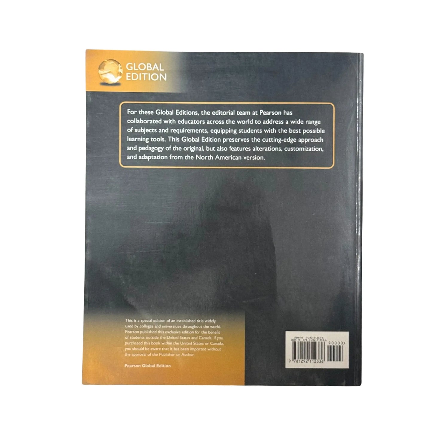 Back cover details of Human Anatomy and Physiology imported edition
