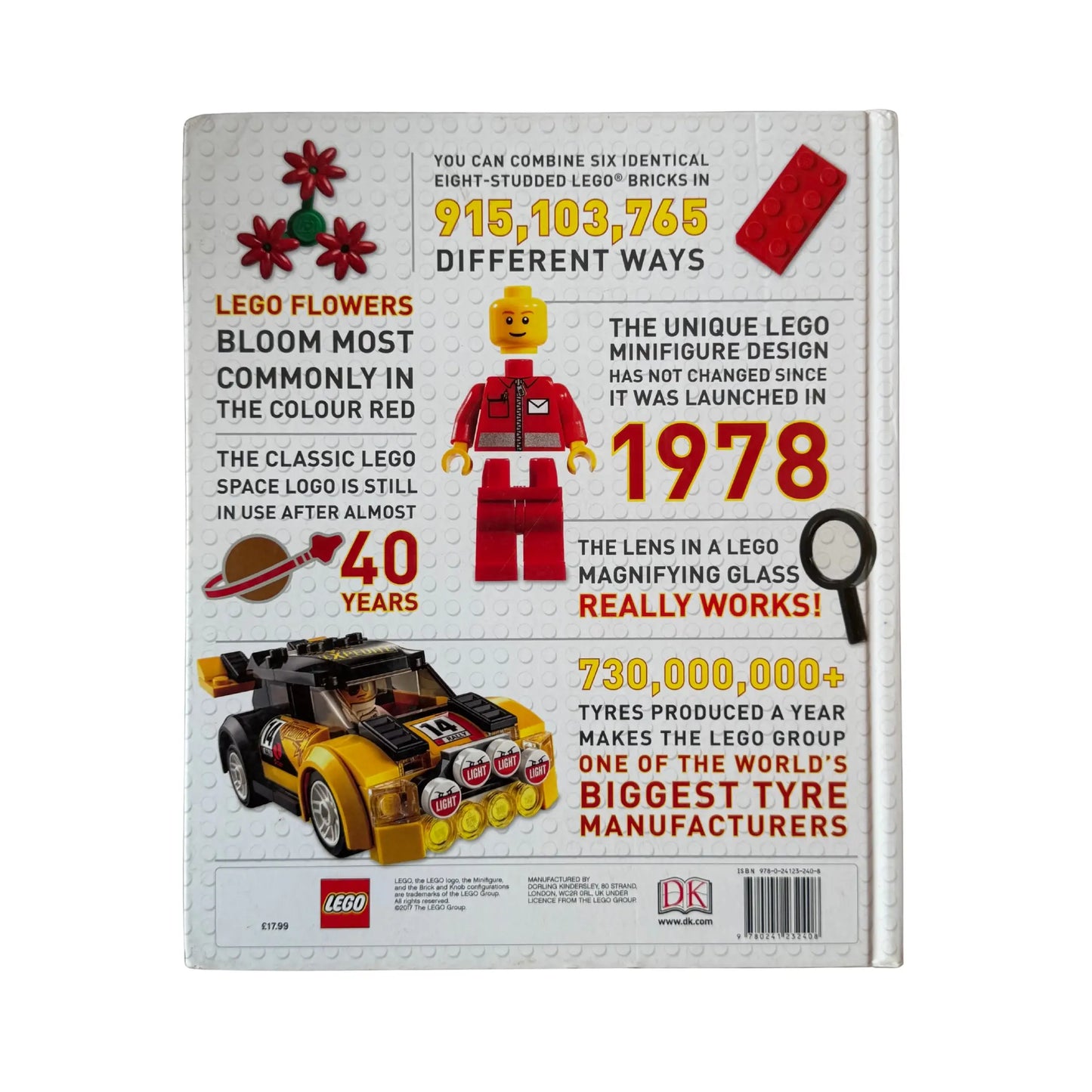 Back cover details of LEGO Absolutely Everything You Need to Know imported edition