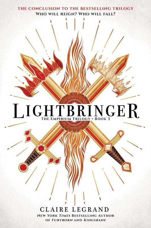 Front cover of Lightbringer by Claire Legrand, the third book in the Empirium Trilogy.