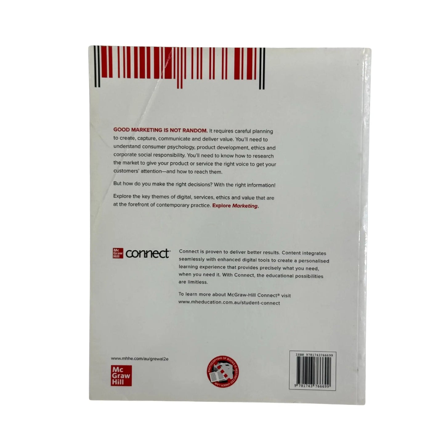 Back cover details of M: Marketing imported edition