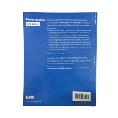 Back cover details of Macroeconomics imported edition