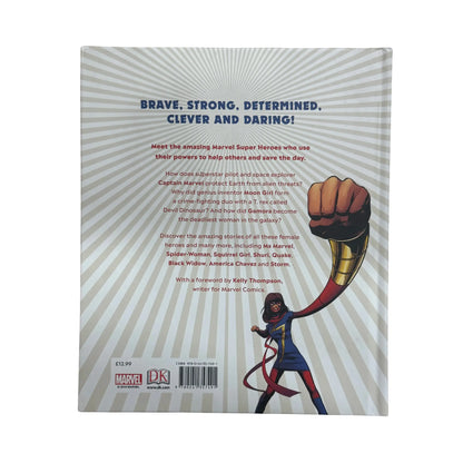 Marvel Fearless And Fantastic Female Super Heroes back cover showing Marvel characters and book summary - Generation Books