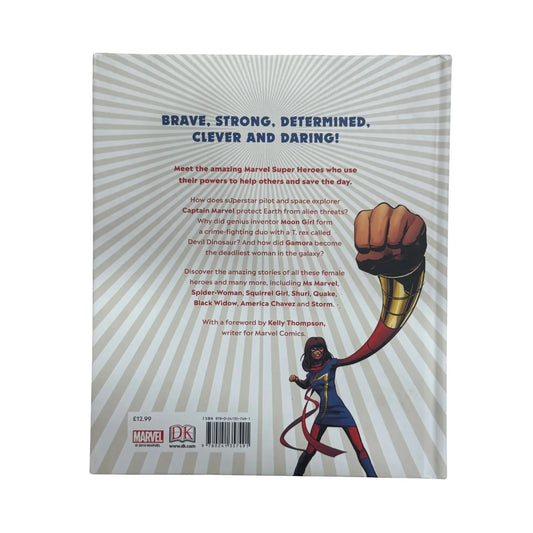 Marvel Fearless And Fantastic Female Super Heroes back cover showing Marvel characters and book summary - Generation Books