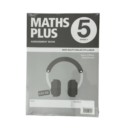 Back cover details of Maths Plus NSW Syllabus Book 5 imported edition
